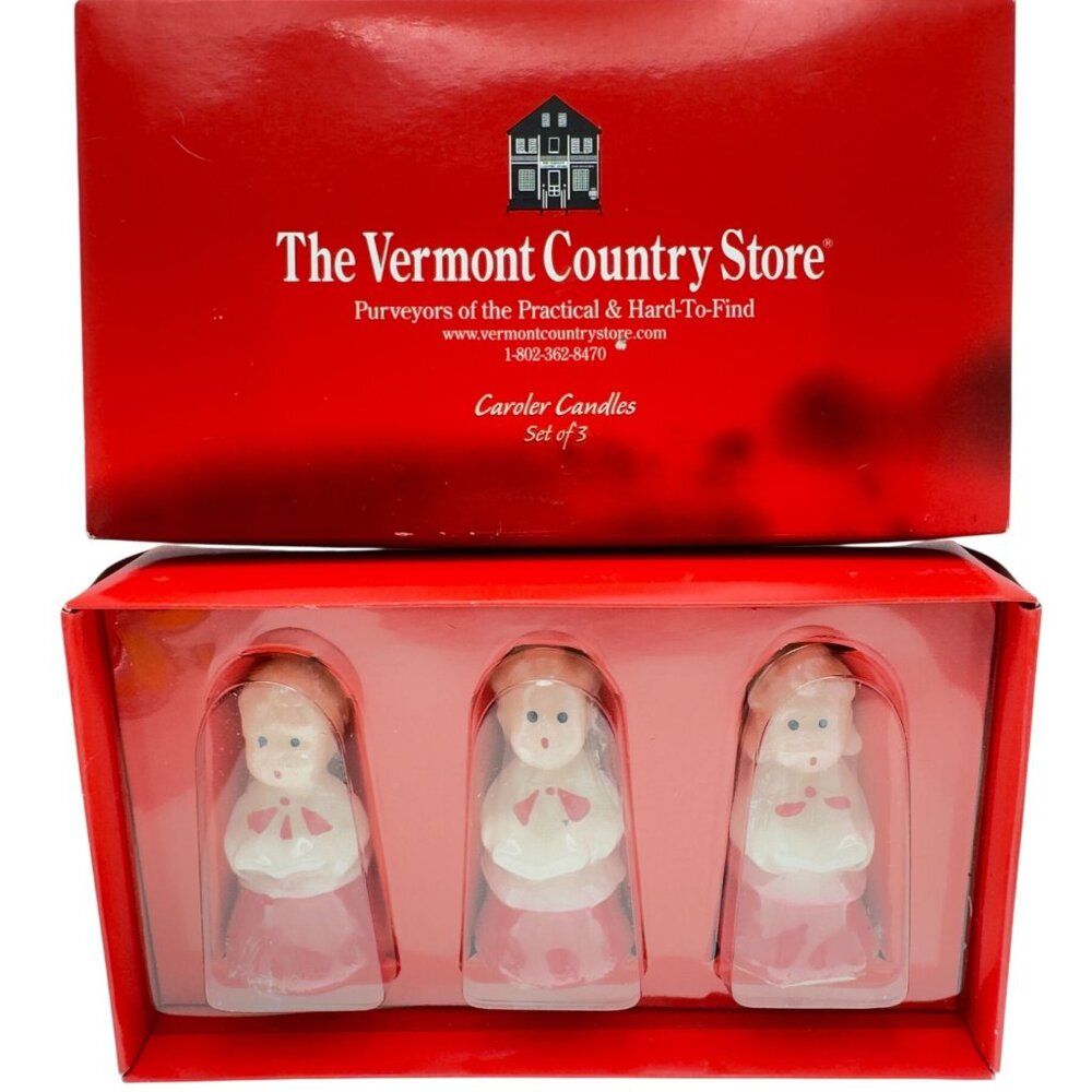 Vermont Country Store Gurley Reproduction 3" Mini Caroler Candles Christmas NIB